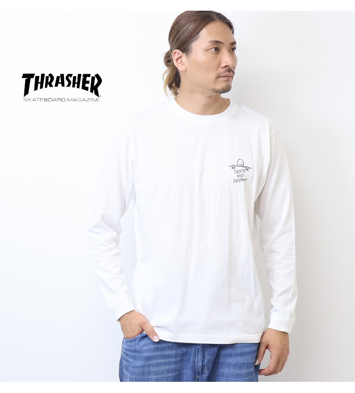 THRASHER（スラッシャー） マークゴンザレス ロゴプリント 長袖Tシャツ