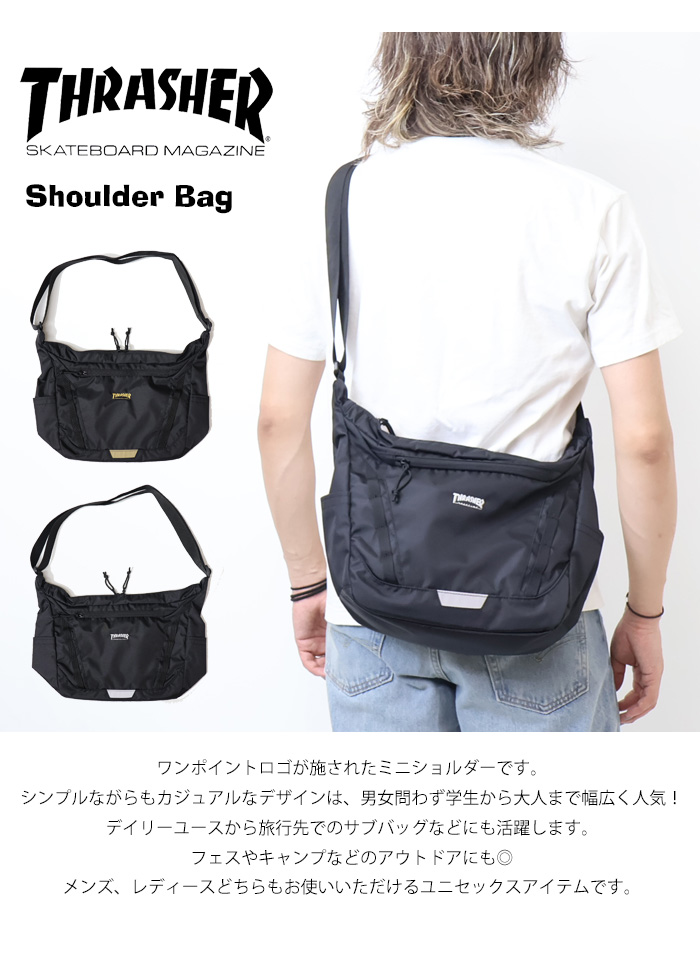 THRASHER スラッシャー ショルダーバッグ 撥水 メンズ 送料無料