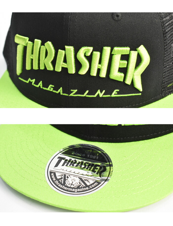 THRASHER スラッシャー ロゴ刺繍 マグロゴ メッシュキャップ
