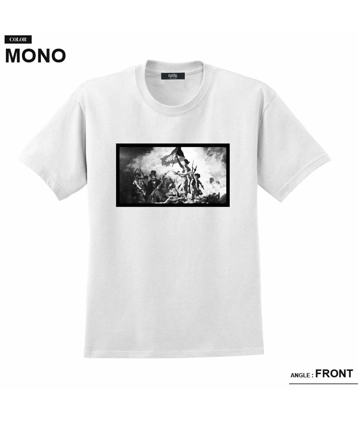 EYEDY アイディ プリント 半袖Tシャツ 民衆を導く自由の女神 半T