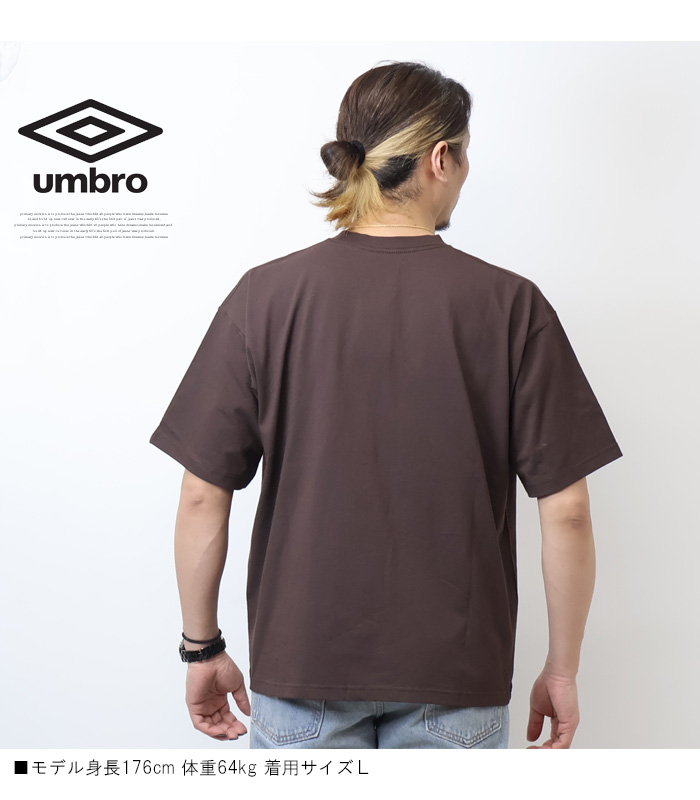 umbro（アンブロ） 別注 ロゴ刺繍 半袖Tシャツ 半T メンズ UM7112
