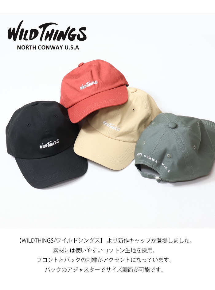 WILD THINGS ワイルドシングス LOGO CAP キャップ 帽子 メンズ レディース ユニセックス WT24065SL