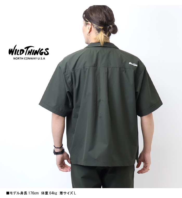 WILDTHINGS ワイルドシングス　セットアップ　上下　半袖　カーキ WILD THINGS パンツ 「WILDTHINGS / ワイルドシングス」 SUPPLEX