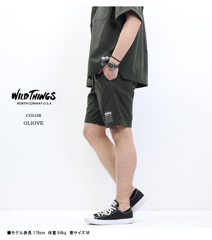 ワイルドシングス ナノユニバース 別注　セットアップ　ハーフパンツ　黒 ワイルドシングス ナノユニバース 別注 セットアップ ハーフパンツ 黒