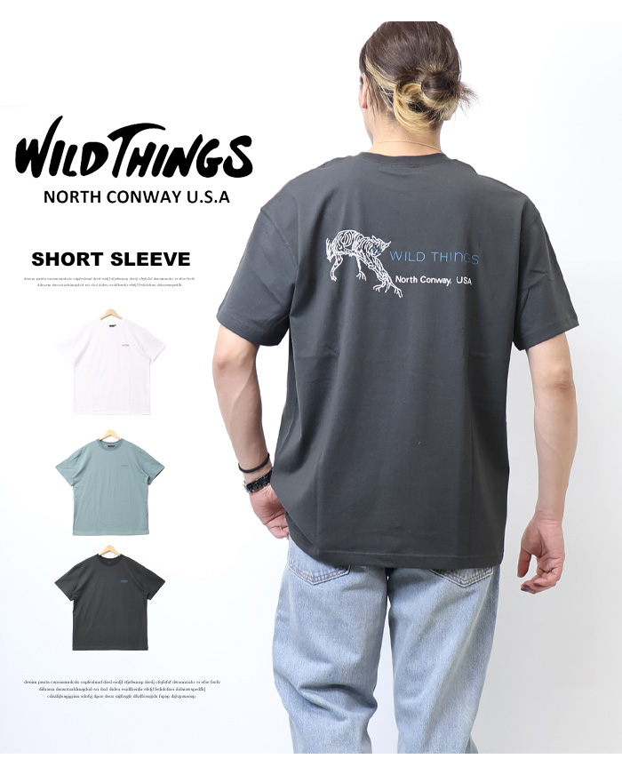 WILD THINGS(ワイルドシングス) WILD CAT プリント 半袖Tシャツ 半T WILD THINGS(ワイルドシングス) WILD CAT プリント 半袖Tシャツ 半T