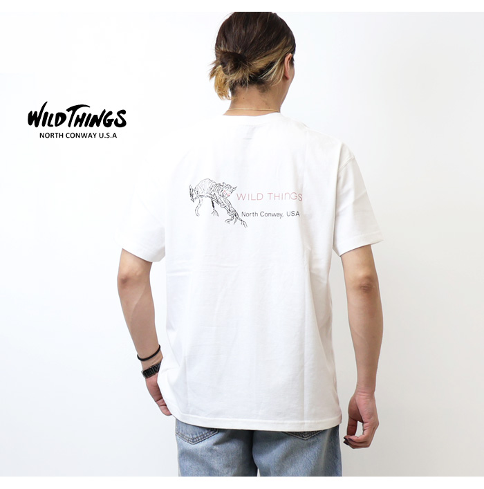 WILD THINGS（ワイルドシングス） WILD CAT プリント 半袖Tシャツ 半T