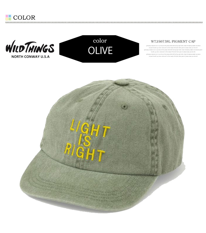 WILD THINGS ワイルドシングス PIGMENT CAP ピグメントキャップ