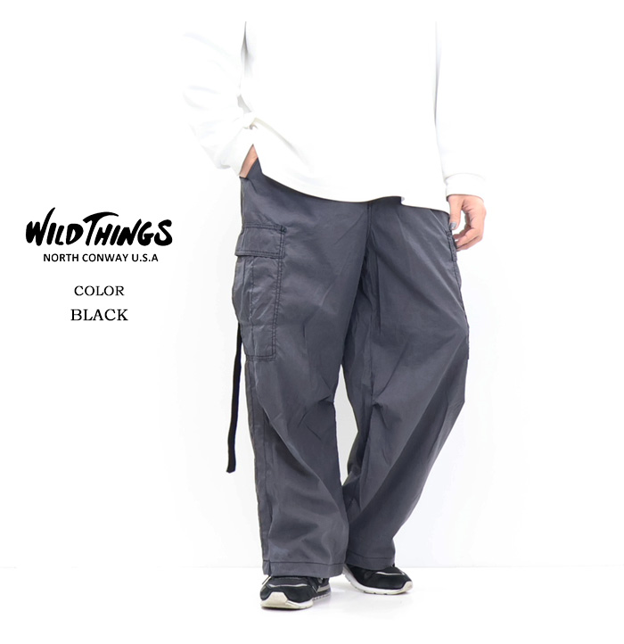WILD THINGS（ワイルドシングス） ダブルダイ ナイロン カーゴパンツ