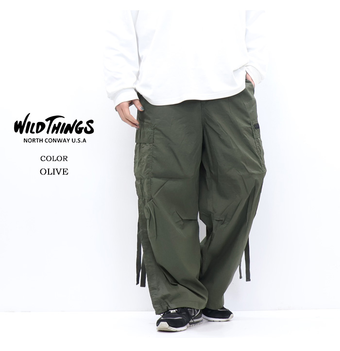 WILD THINGS（ワイルドシングス） ダブルダイ ナイロン カーゴパンツ