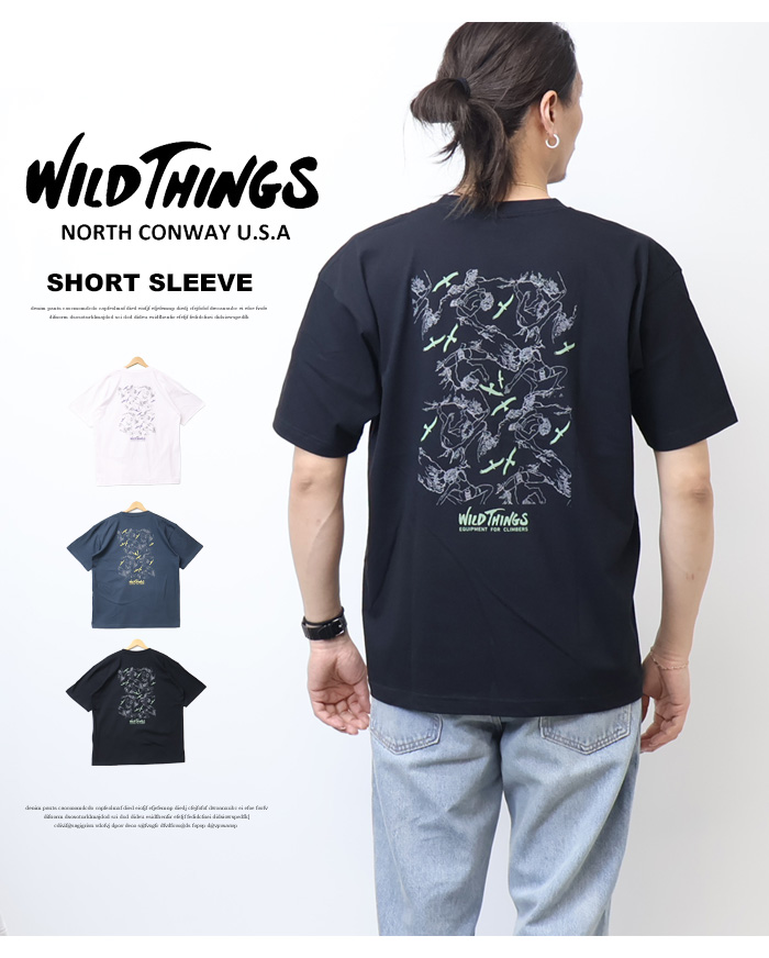 完売品 WILD HUNCH JUEMI グラフィックTシャツ WILD THINGS（ワイルドシングス） 80'S CLIMBER TEE 半袖Tシャツ 半T