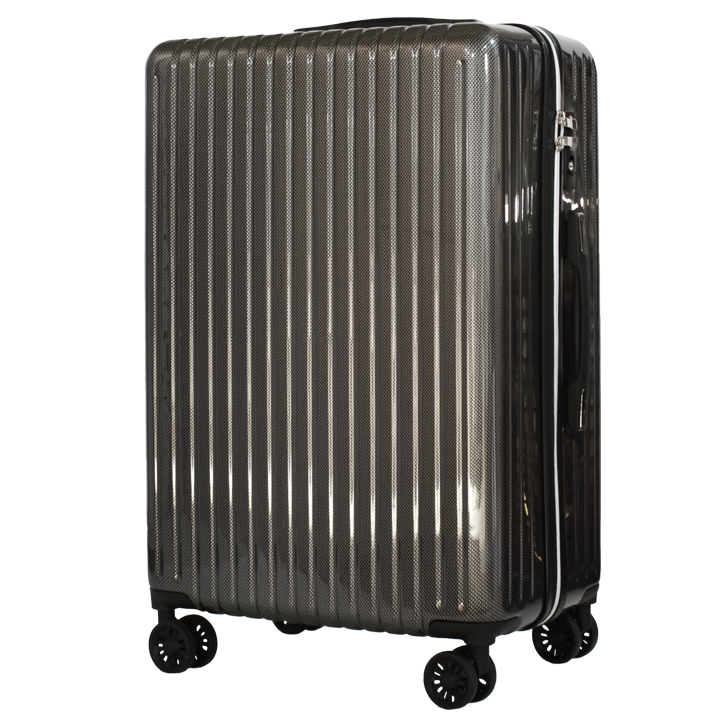 スーツケース キャリーケース 鏡面 カーボン柄 Lサイズ 大型 TSAロック 