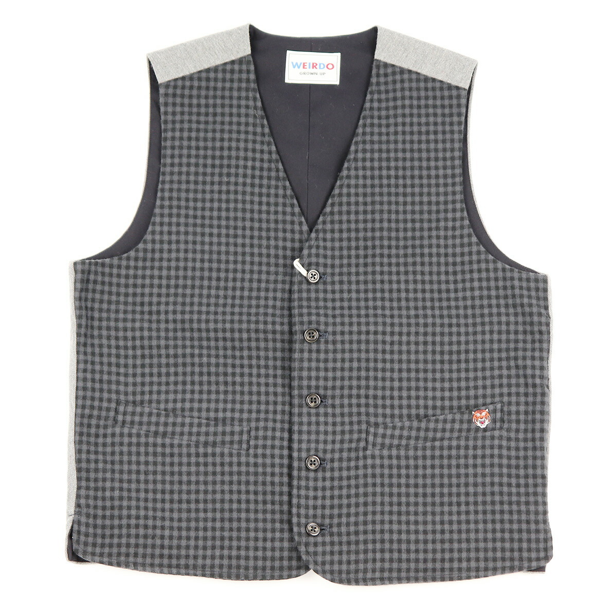 超激得SALE超激得SALEWEIRDO CIRCUS VEST (GRAY × BLACK) ウィアード