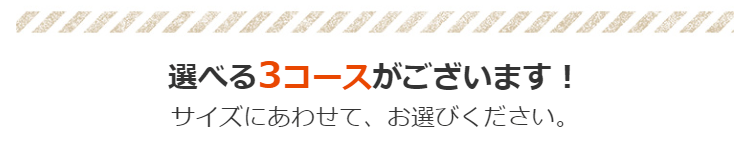 選べる3コースがございます!