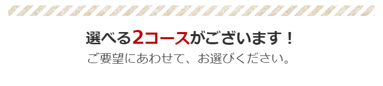 選べる2コースがございます！