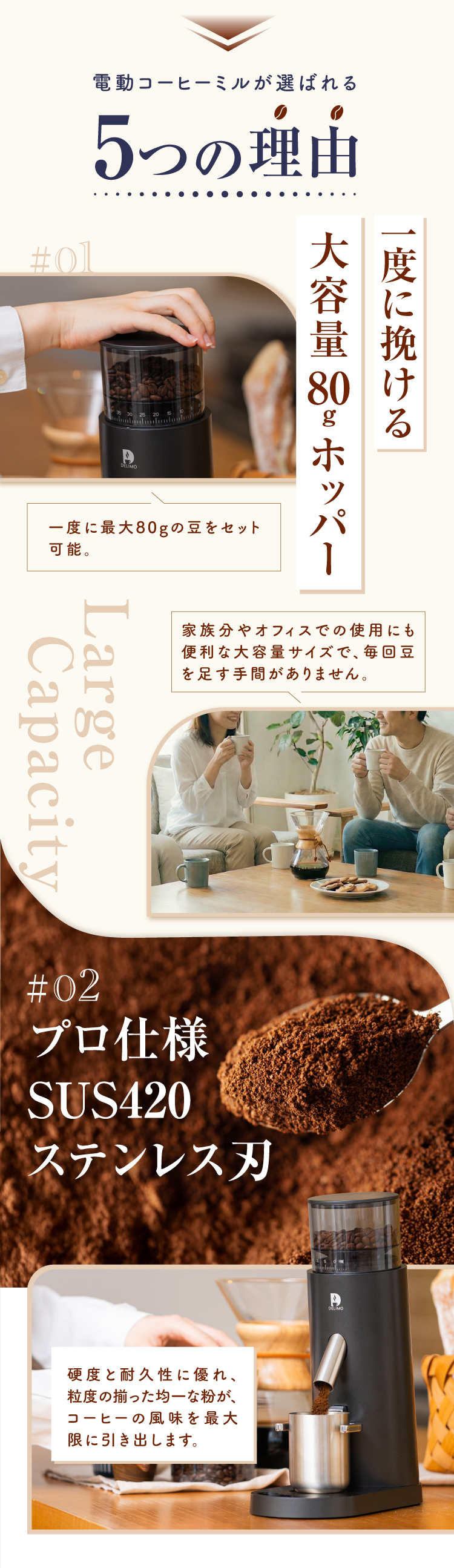 コードレス電動コーヒーミル