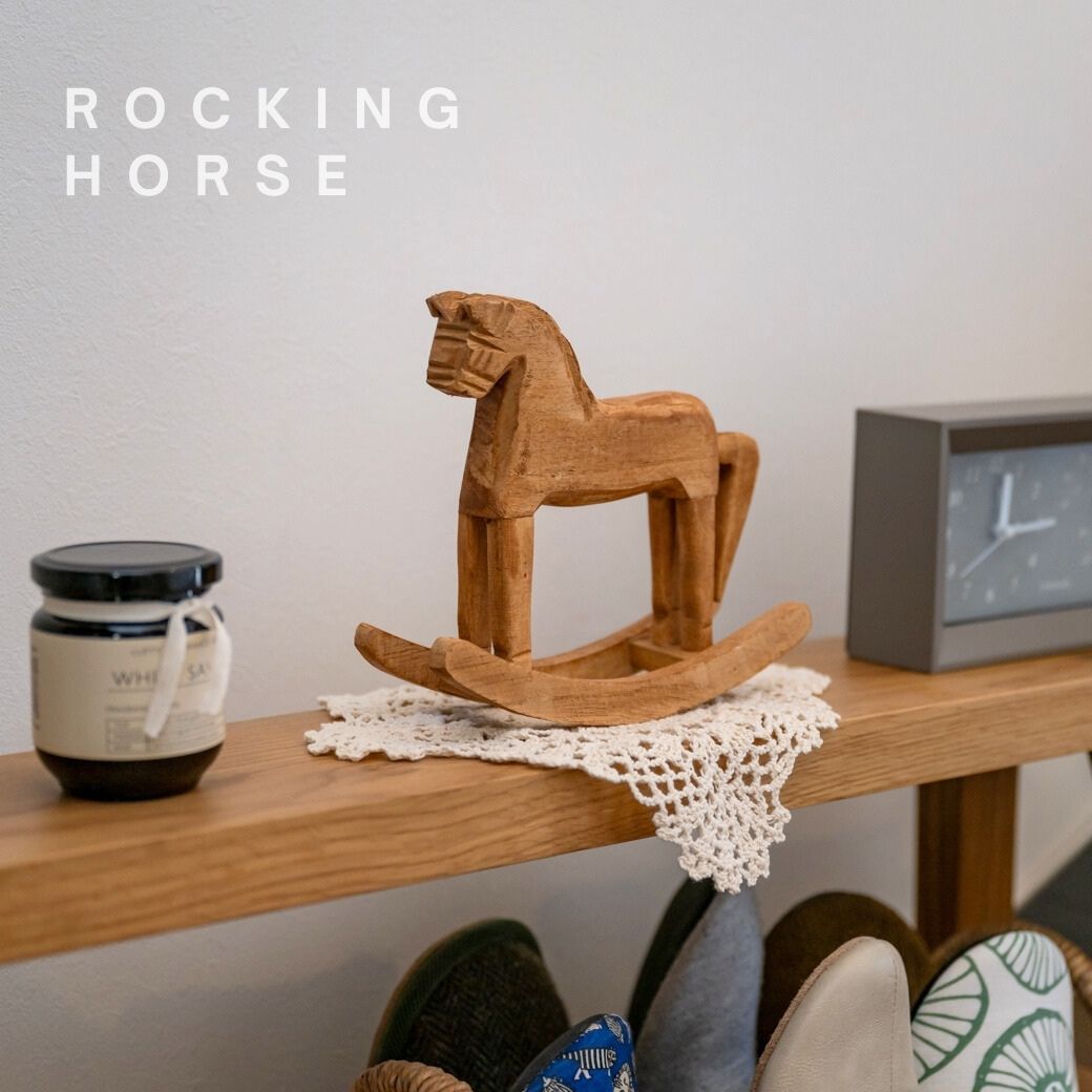 木製 ロッキングホース 子供用おもちゃ　ハンドメイド　世界に1つ！ ウッドロッキングホース ウッド ロッキングホース 木馬 ゆらゆら木馬
