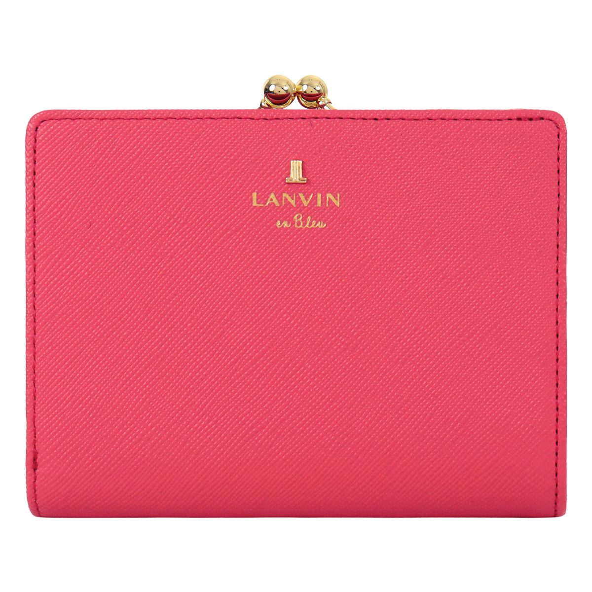 LANVIN en Bleu ランバンオンブルー 二つ折り財布 がま口 本革