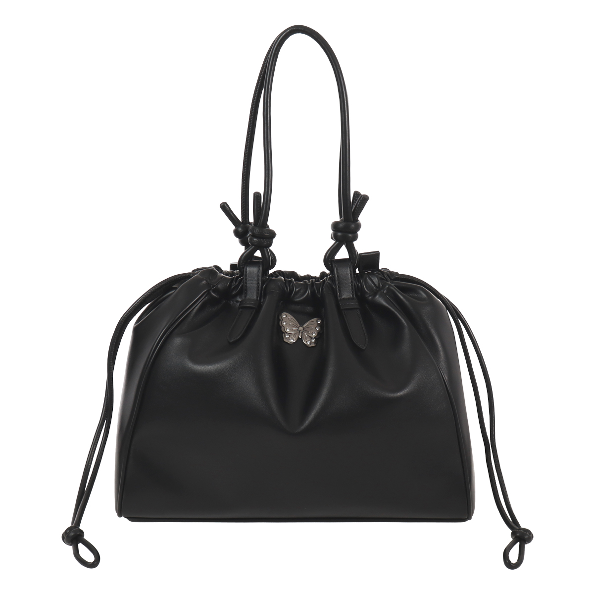 ANNA SUI ボディバッグ エナメルバッグ　ブラック　蝶 人気☆ANNA SUI】黒 エナメル ショルダーバッグ ボディバッグ 蝶