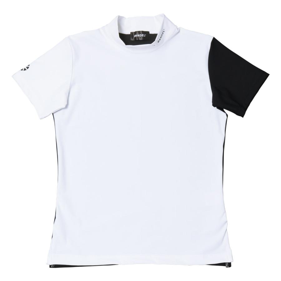 バンデル ゴルフ Tシャツ 半袖 ハイネック モックネック レディース ベーシック  BGI-W3SCMC-2 日本製 BANDEL | バイカラー 吸水速乾 UVカット ゴルフウェア｜richard｜02