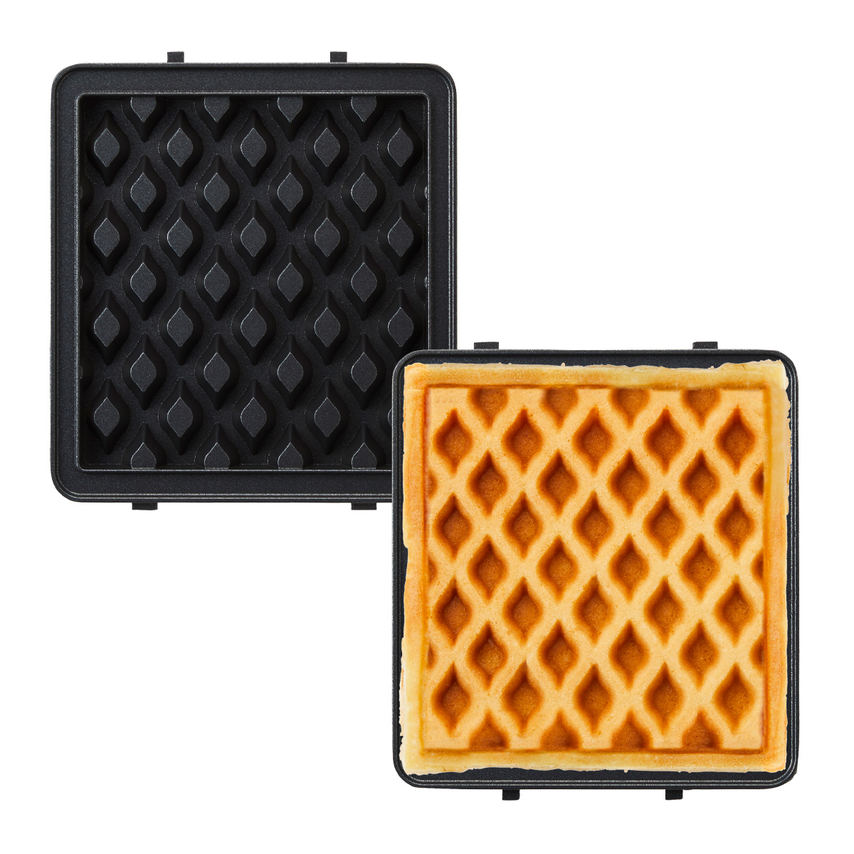 ブルーノ プレート グリルサンドメーカーシングル用 BOE083-WAFFLE/CAKE BRUNO オプション ワッフルプレート ミニケーキプレート キッチン家電 調理器具 | BRUNO | 01