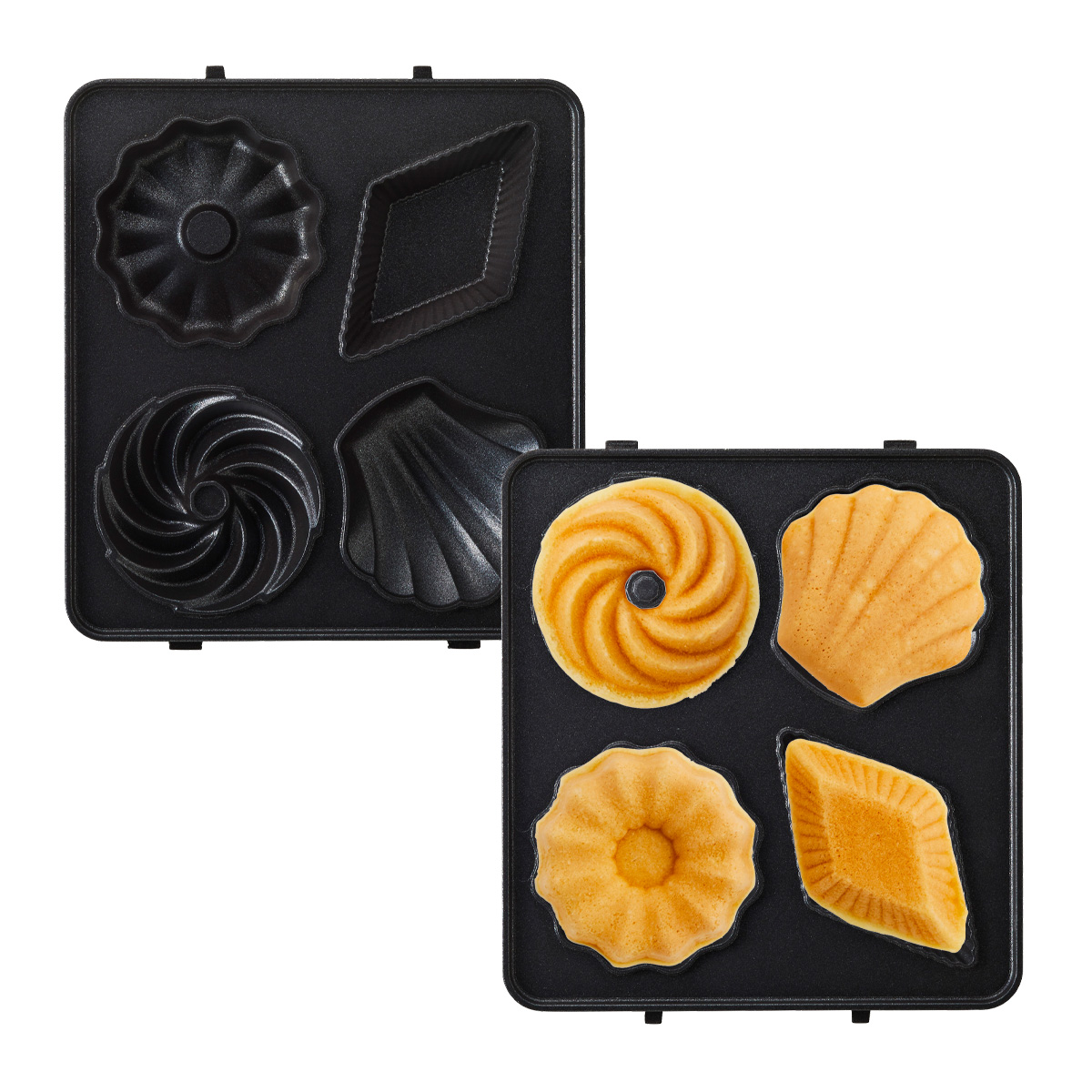 ブルーノ プレート グリルサンドメーカーシングル用 BOE083-WAFFLE/CAKE BRUNO オプション ワッフルプレート ミニケーキプレート キッチン家電 調理器具 | BRUNO | 02