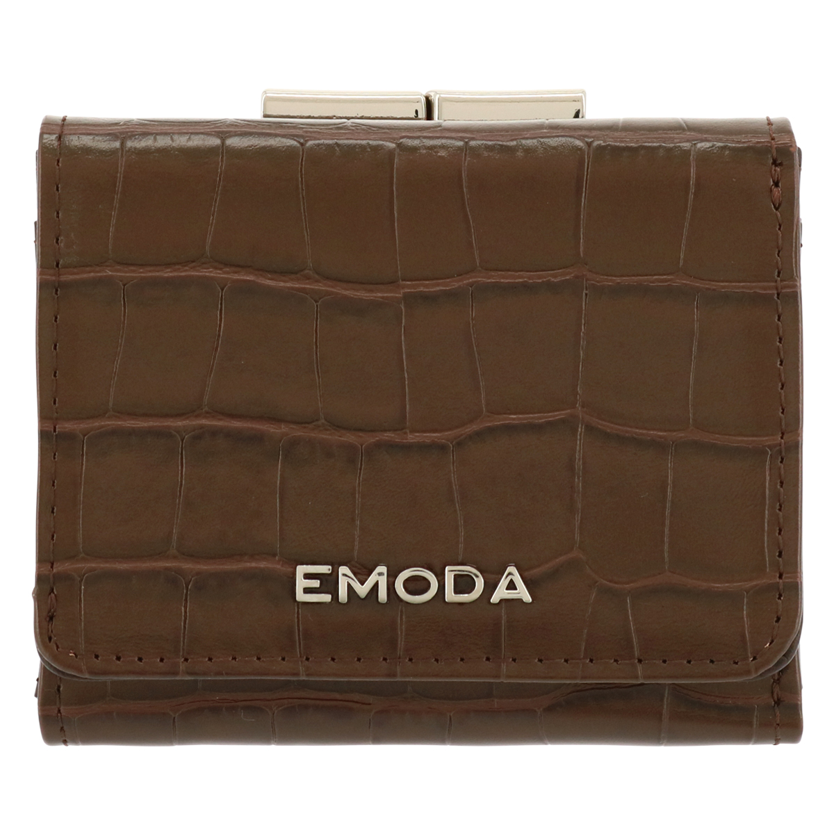 エモダ 三つ折り財布 がま口 ミニ財布 クロコ型押し レディース EM-9797 EMODA コンパクト｜richard｜04