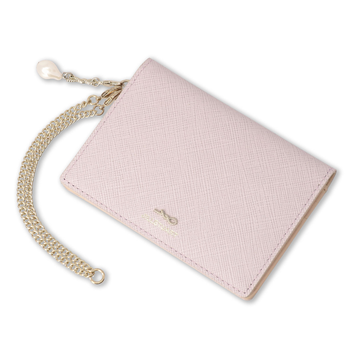 ジルスチュアート パスケース 本革 ギフト レザー レディース JSLW3AP1 グローリア JILLSTUART リボン ラメ 大人 かわいい シンプル チェーン付き 牛革 | JILL STUART | 04
