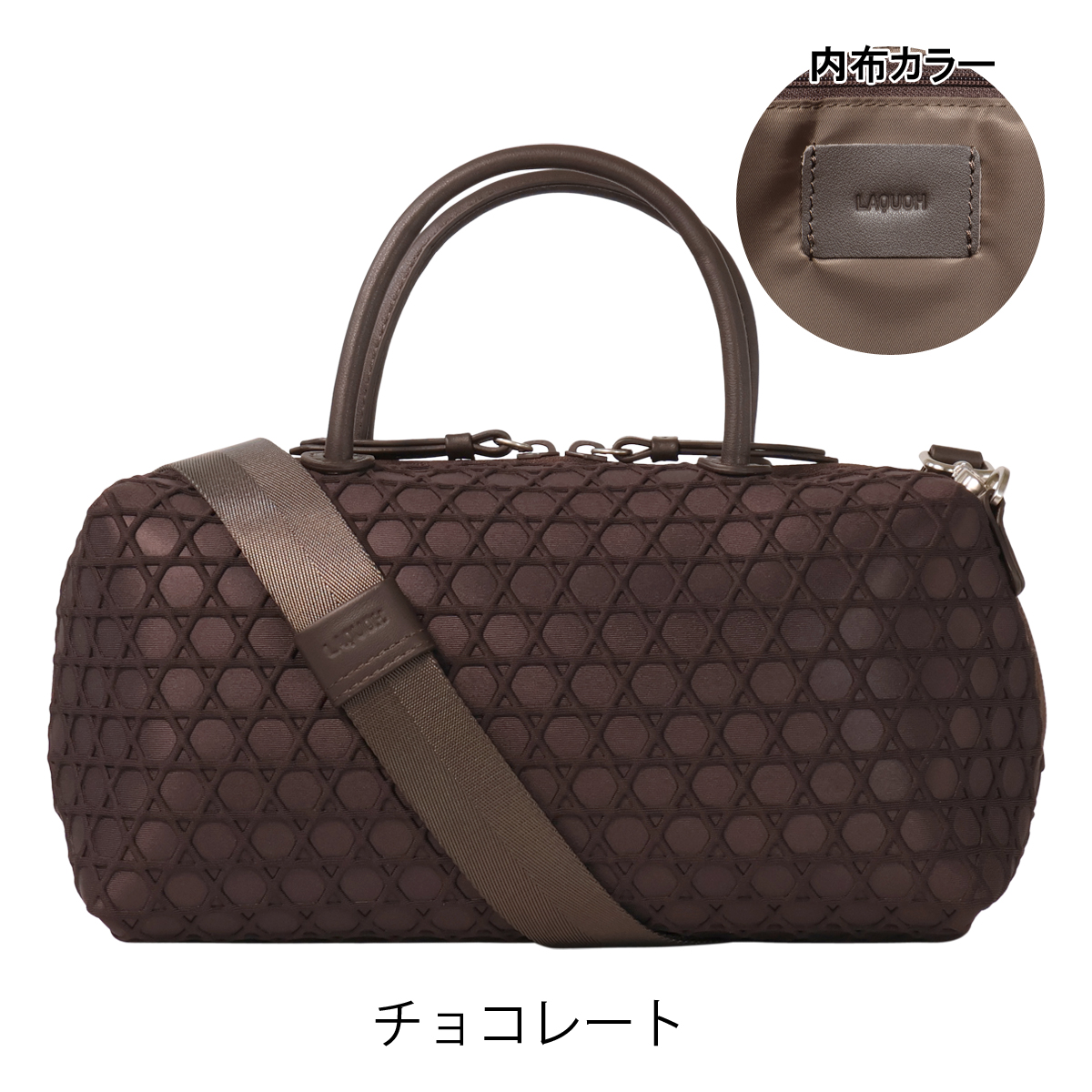 ラクーオ ミニボストンバッグ ショルダーバッグ レディース 撥水