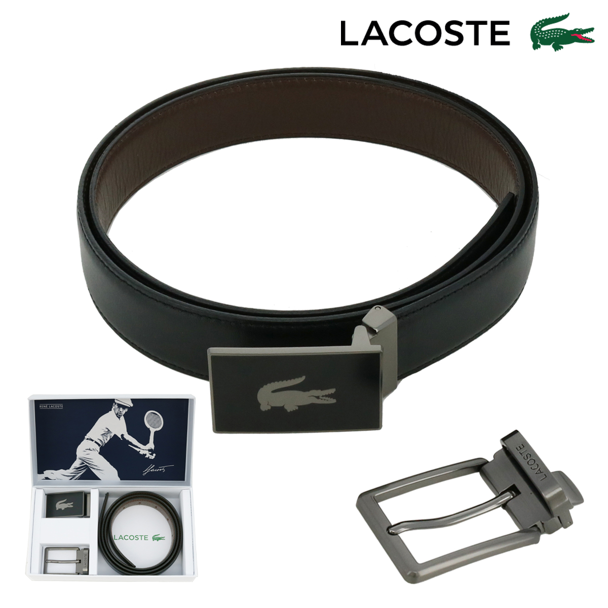 ラコステ ベルト ギフトセット メンズ LB87310 日本製 LACOSTE