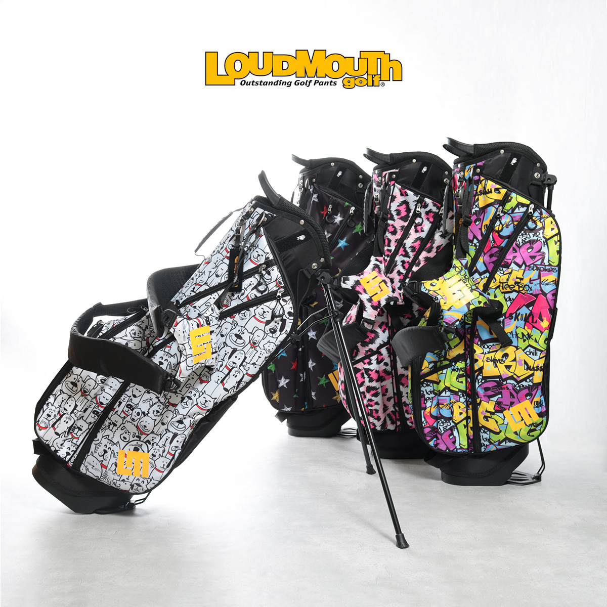LOUDMOUTH ラウドマウス ゴルフ キャディバッグ カート型 9.5型