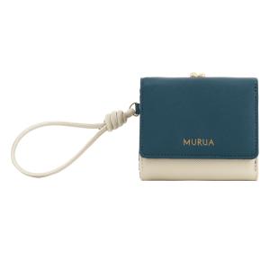ムルーア 財布 三つ折り がま口 レディース MR-W1162 バイカラー MURUA 三つ折り財布...