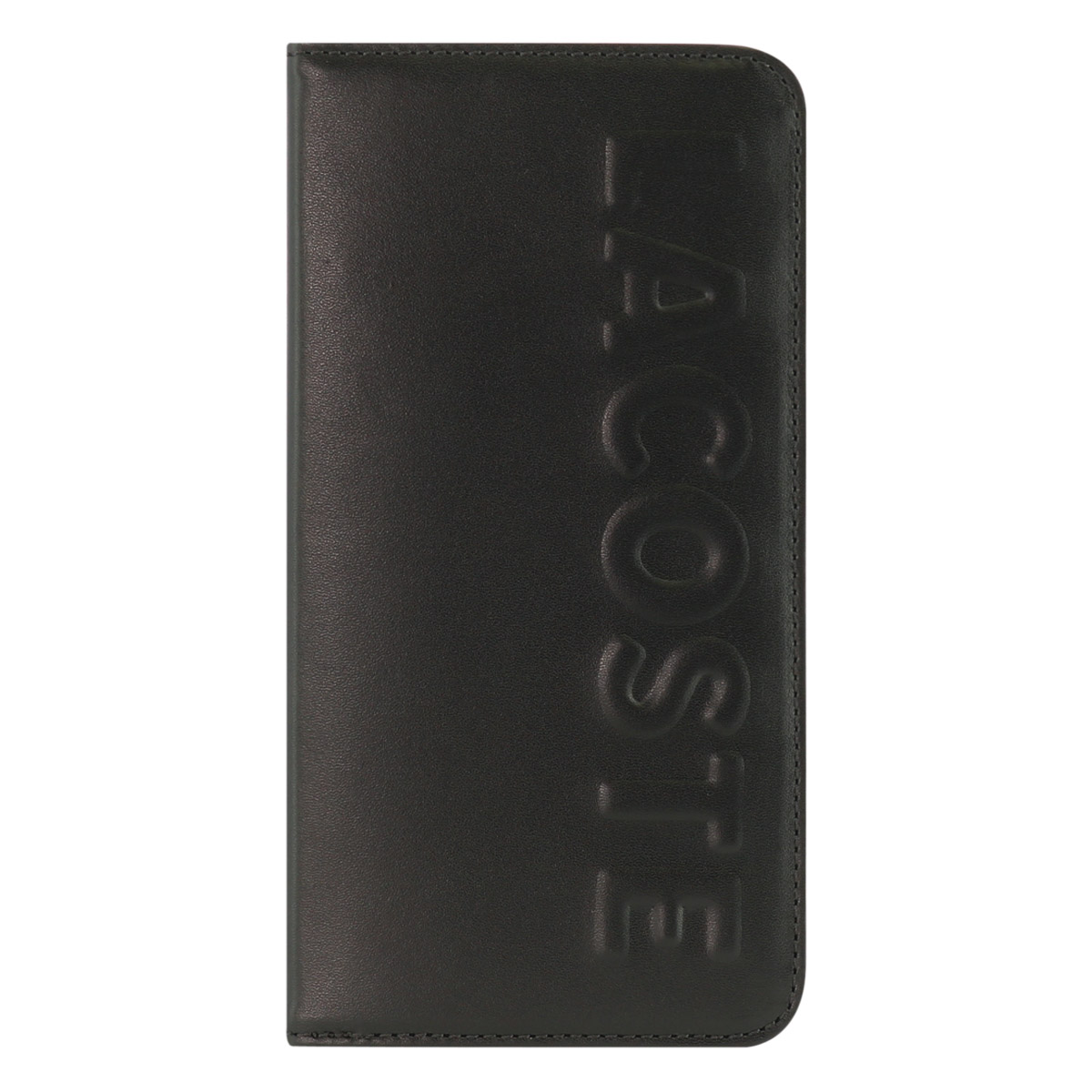 ラコステ スマホケース iPhone XR LOGO MANIA レディース  NF9303K LACOSTE | 手帳型 カード収納 牛革 本革 レザー｜richard｜02