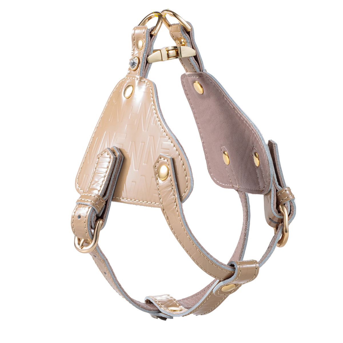 エヌアンドエフ ペット ハーネス＆リードセット 小型犬 ハーネス ボディベルト リード レザー 本革 日本製 N＆F for pets TYPE-B ジュエリーエンボス_3