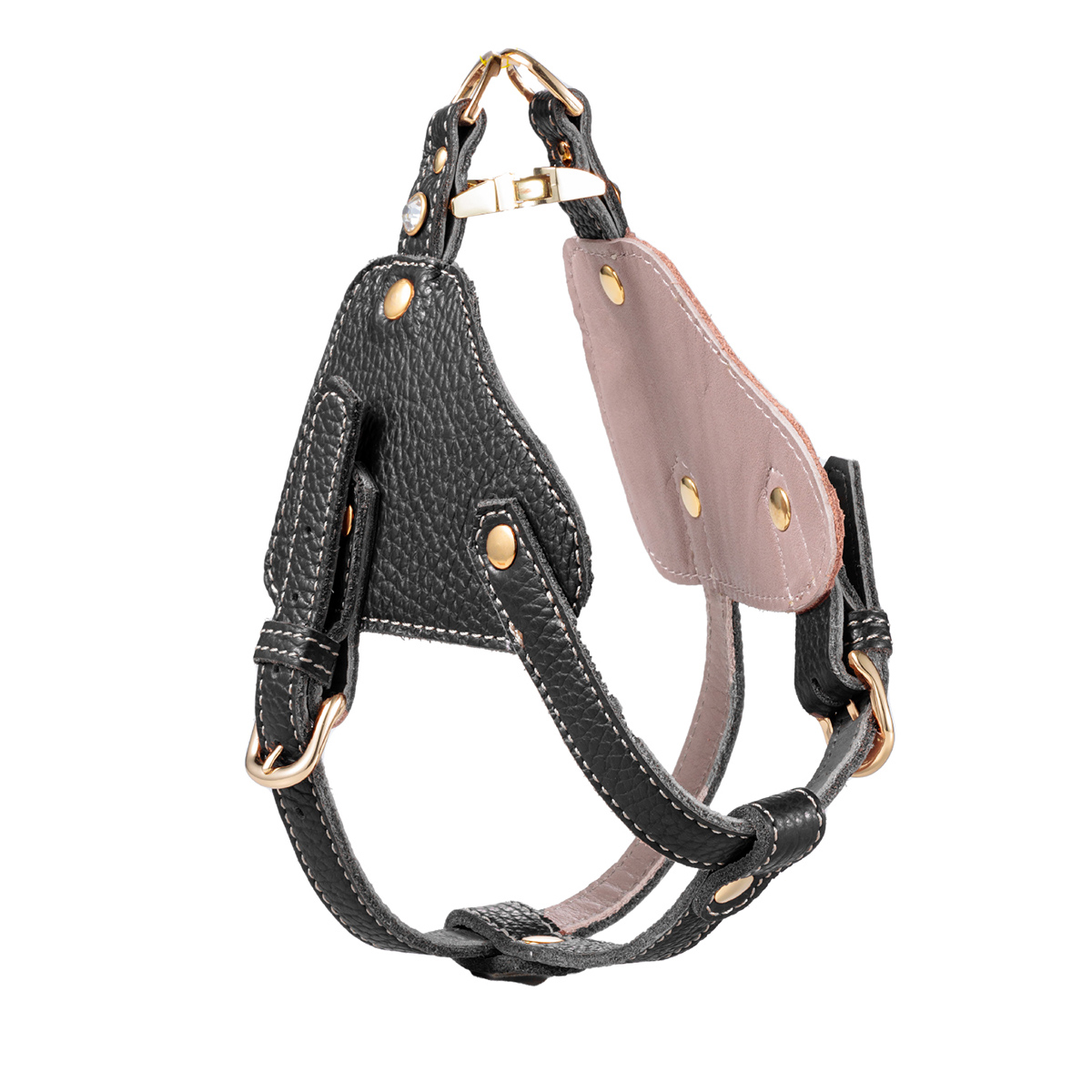 エヌアンドエフ ペット ハーネス＆リードセット 小型犬 ハーネス ボディベルト リード レザー 本革 日本製 N＆F for pets TYPE-B ナチュラル_1