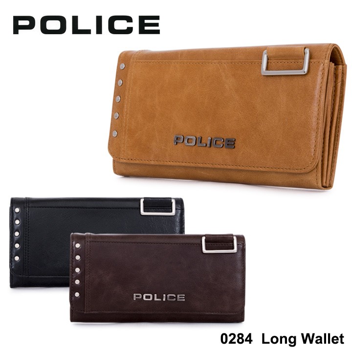 POLICE POLICE ポリス POLICE アボイド2 かぶせ長財布 財布 牛革 本革