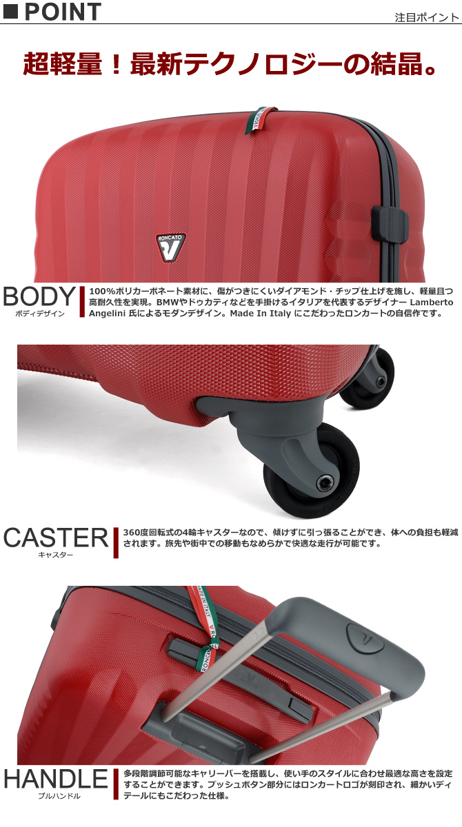 RONCATO（ロンカート） スーツケース 5082 UNO ZIP ZSL 67cm