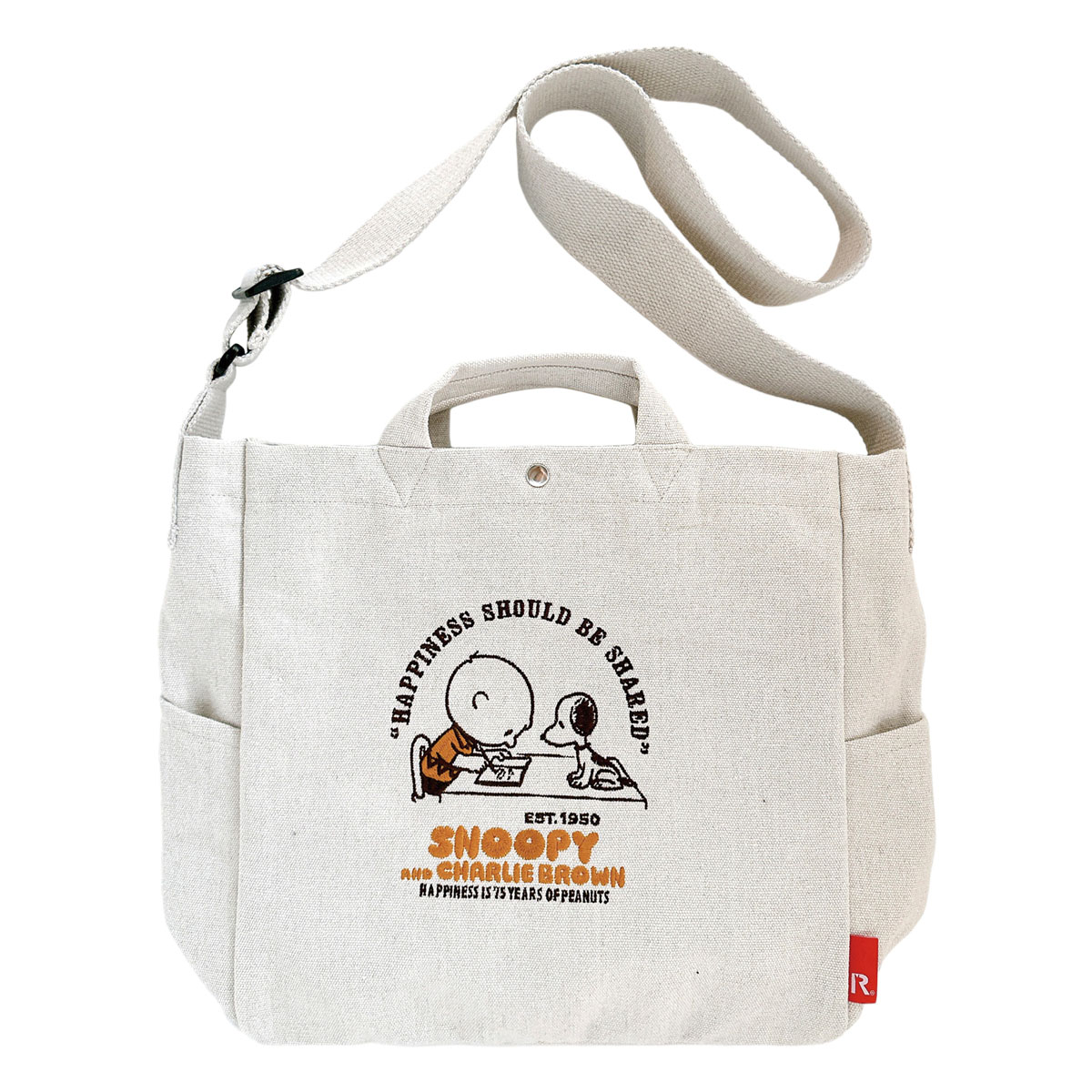 スヌーピー ピーナッツ ルートート トートバッグ 2WAY A4 ショルダーバッグ 8467 PEANUTS ROOTOTE IP.ミディアム.2WAY.ピーナッツ-0X リサイクルコットン | ROOTOTE | 01
