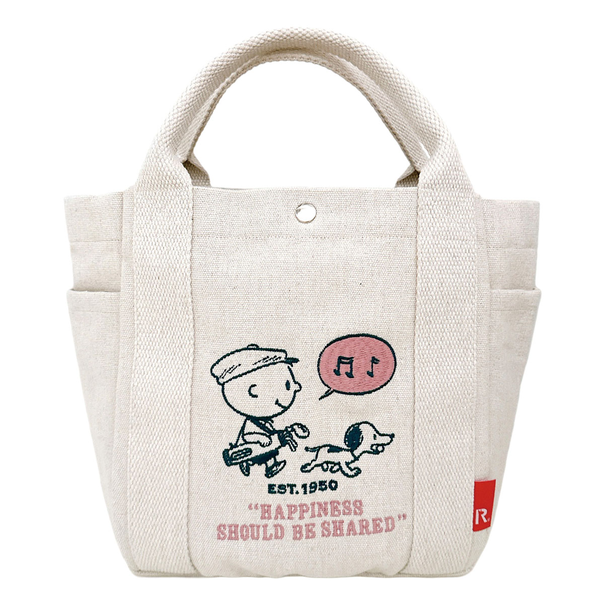 スヌーピー ピーナッツ ルートート トートバッグ ミニトート レディース 8468 PEANUTS ROOTOTE IP.デリ.ピーナッツ-0X リサイクルコットン ハンドバッグ | ROOTOTE | 01