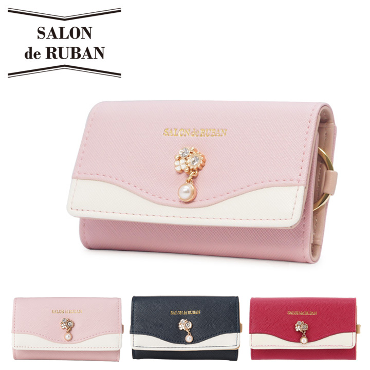 サロン ド ルヴァン SALON de RUBAN キーケース SRA-607 バイカラー レディース [PO5]  :sra-607:サックスバーYahoo!店 - 通販 - Yahoo!ショッピング