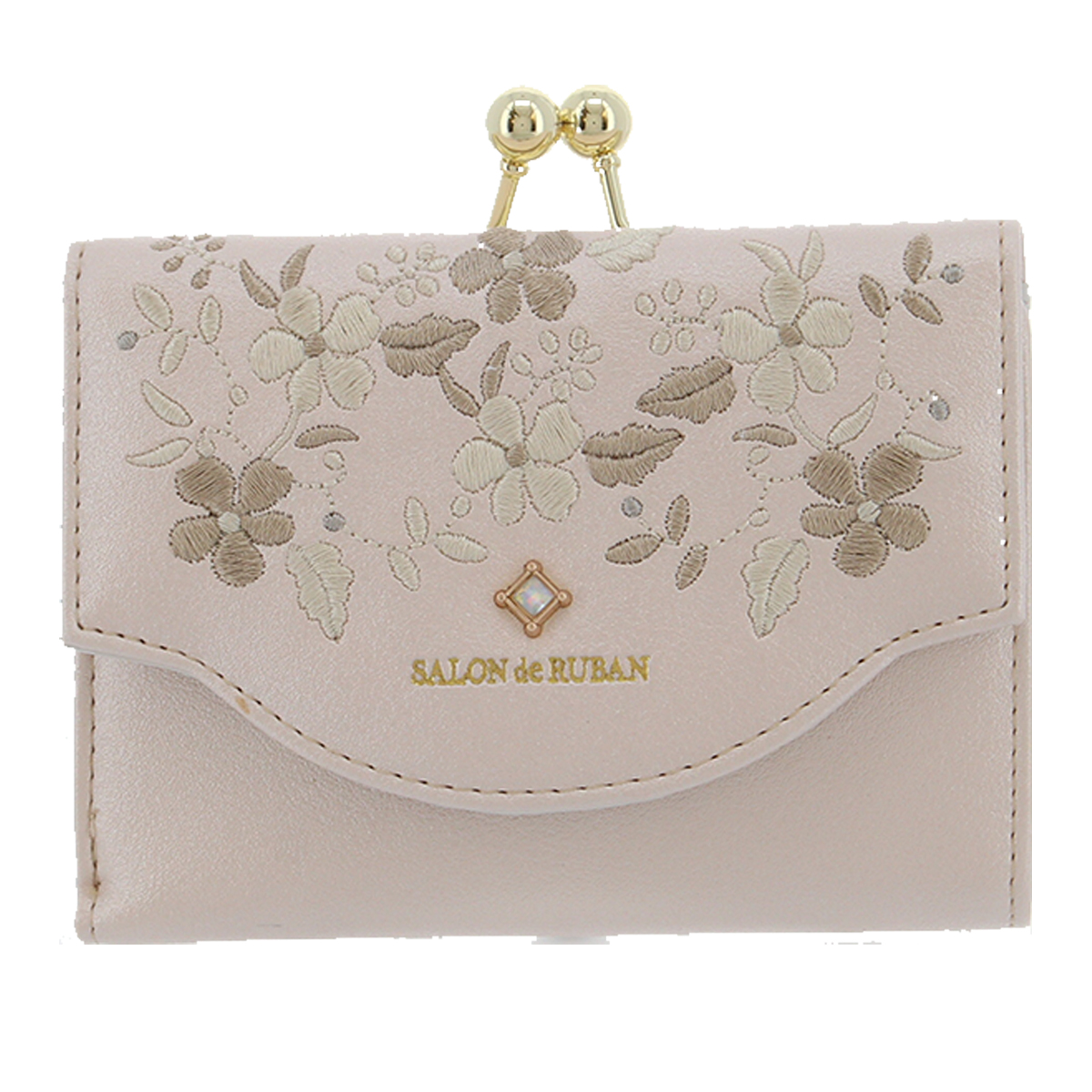SALON de RUBAN サロン ド ルヴァン がま口財布 三つ折り 三 SALON de RUBAN サロン ド ルヴァン がま口財布 三つ折り 三