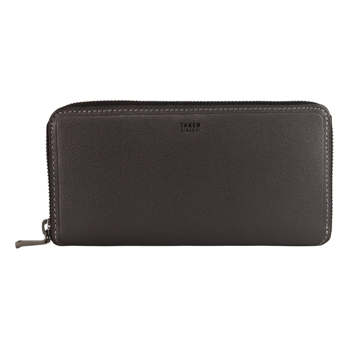 タケオキクチ 定価2万3100円 黒 ラウンドファスナー長財布 レザー 牛革 TAKEO KIKUCHI（タケオキクチ） ラウンドファスナー長財布 TAKEO