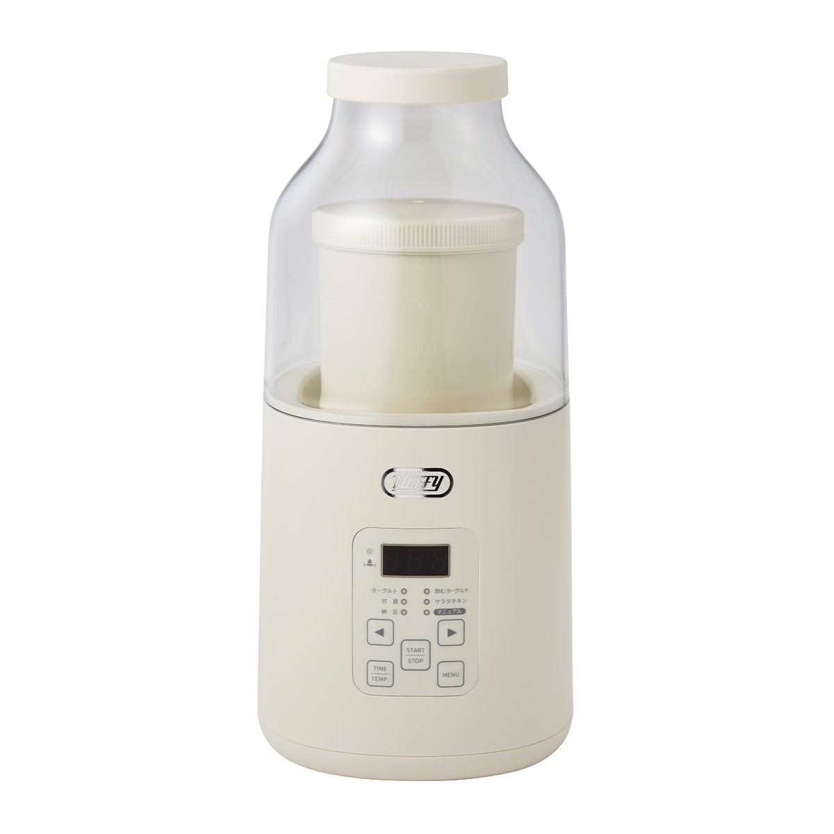 トフィー ヨーグルトメーカー K-YM1 Toffy 発酵 低温調理 牛乳パックがそのまま入る 発酵食品メーカー 飲むヨーグルト 甘酒 納豆 シンプル レトロ 料理 調理家電 | Toffy | 02