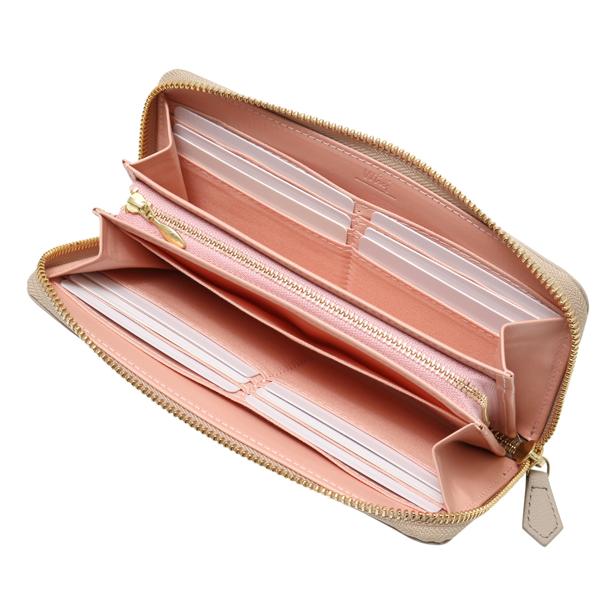 why ホワイ 長財布 ラウンドファスナー 本革 ハーネスシェードエンボス