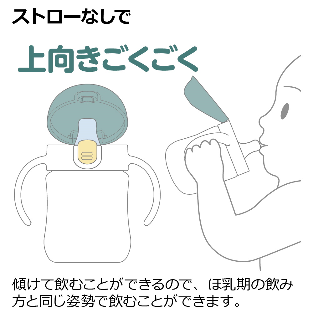 ムーミンベビー トライ ストローレッスンマグSD