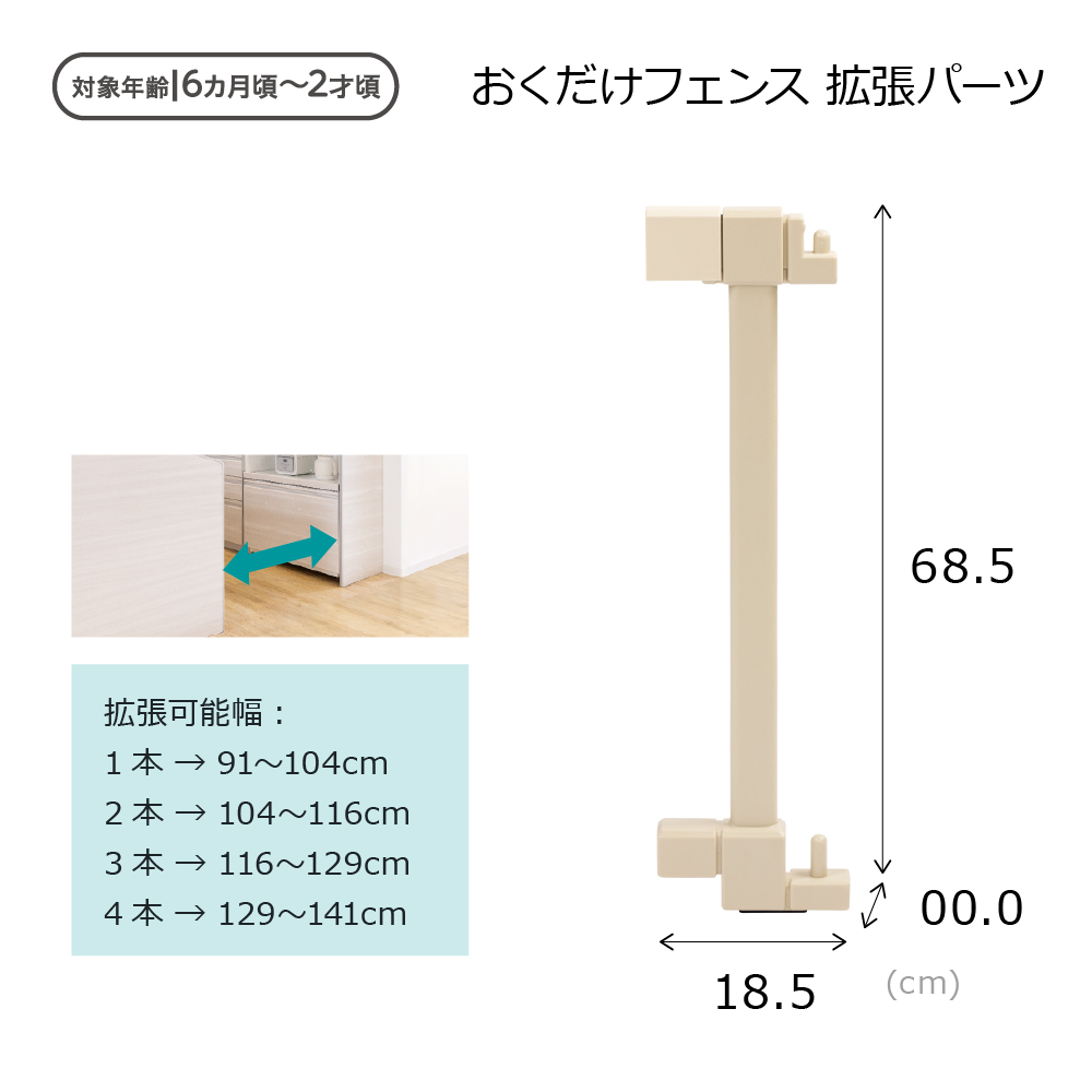 おくだけフェンス 拡張パーツ