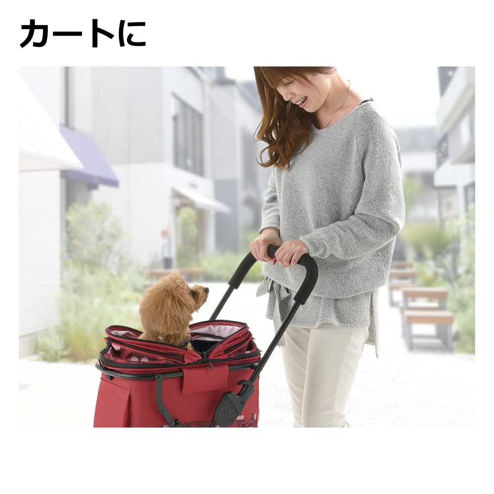 リッチェル（Richell） ペットカート ミニモ 小型 犬 猫 折りたたみ