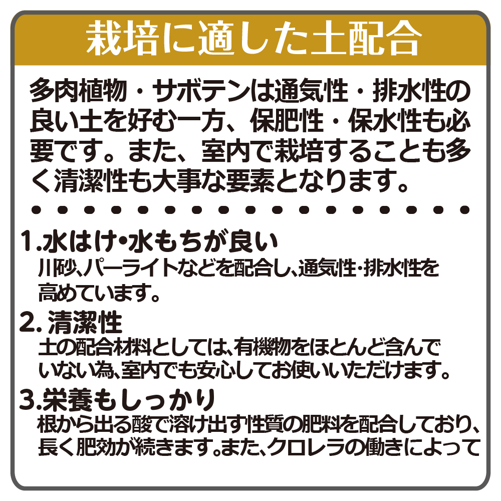 クロレラの恵みR多肉とサボテンの土5L