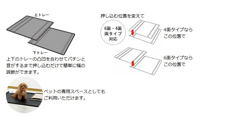 ペット用3WAYサークルトレー