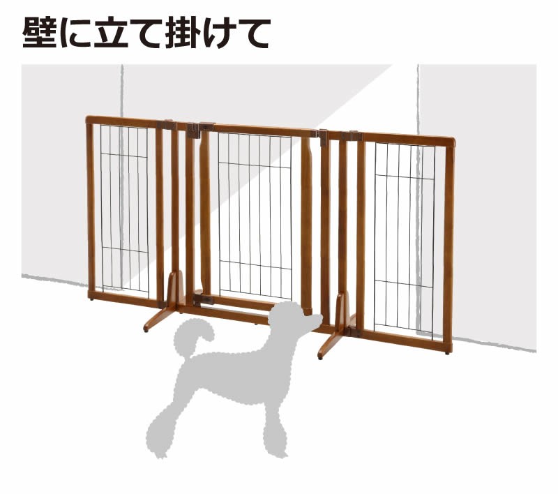 木製おくだけドア付ペットゲートHワイド