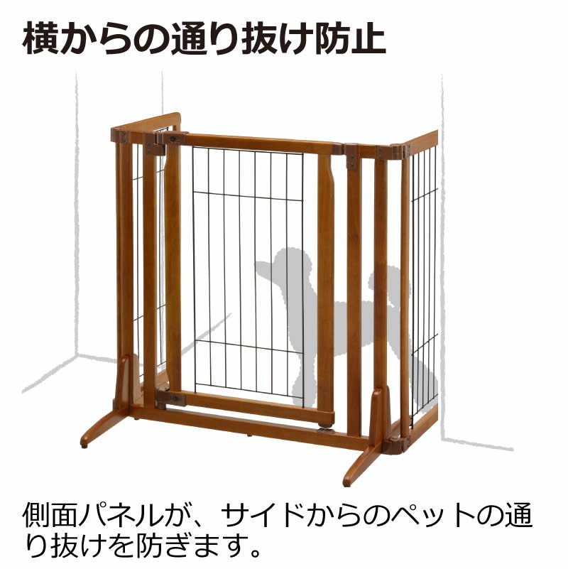 木製おくだけドア付ペットゲートHワイド